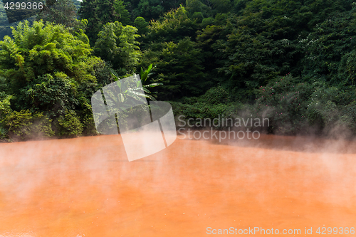Image of Blood Hell Hot Spring in Beppu of Japan