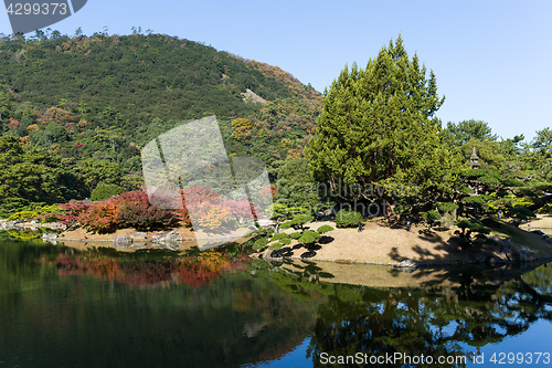 Image of Ritsurin Garden in Autumn season