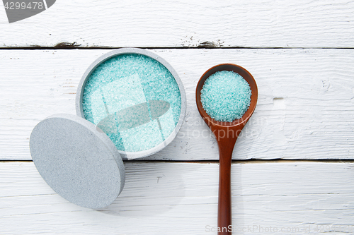 Image of Jar of blue sea salt