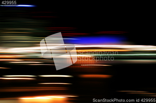 Image of Abstract City Lights At Night