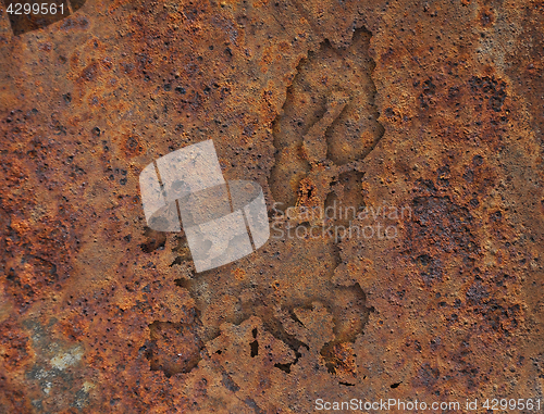 Image of Map of the EU on rusty metal