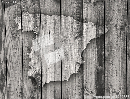 Image of Map of Spain on weathered wood