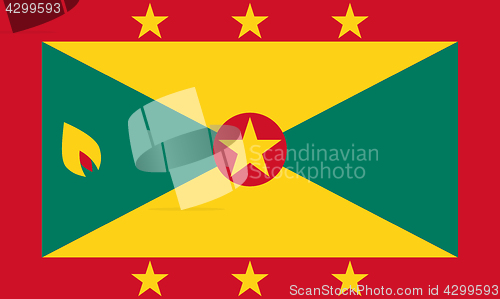 Image of Colored flag of Grenada
