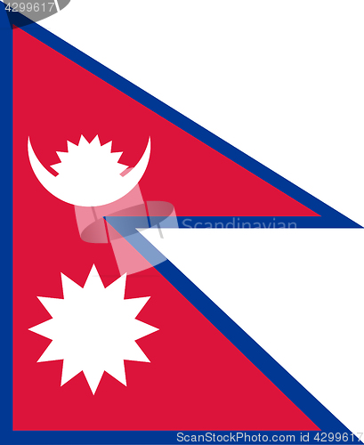 Image of Colored flag of Nepal