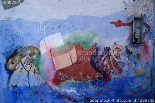 Image of Chefchaouen, the blue city in the Morocco.