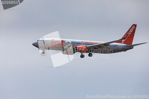 Image of ARECIFE, SPAIN - APRIL, 16 2017: Boeing 737-800 of Jet2 with the