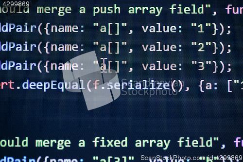 Image of Software developer programming code