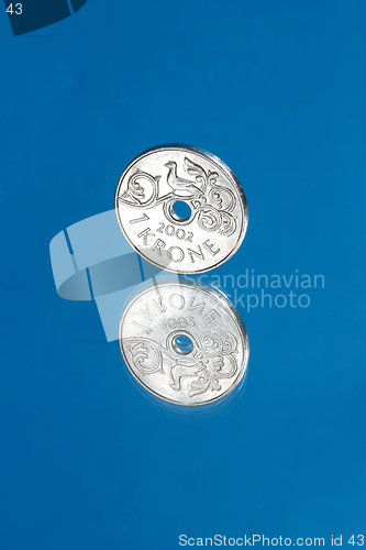 Image of Coin on blue