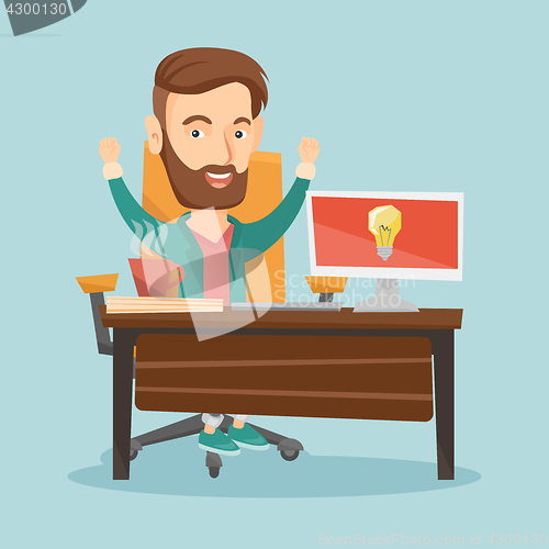 Image of Successful business idea vector illustration.