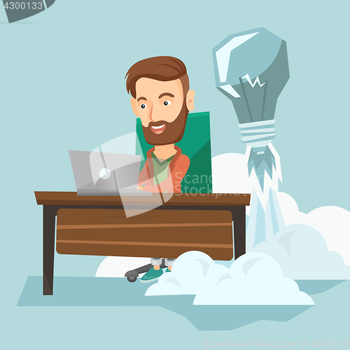 Image of Successful business idea vector illustration.