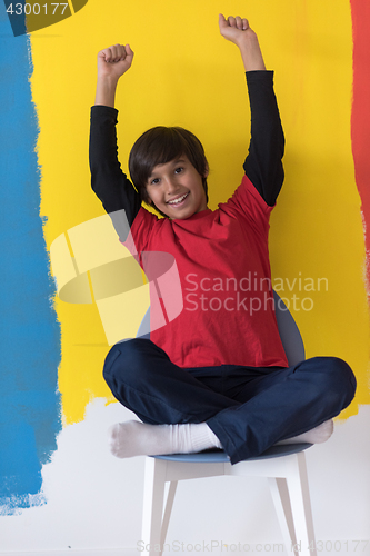 Image of Portrait of a happy young boy