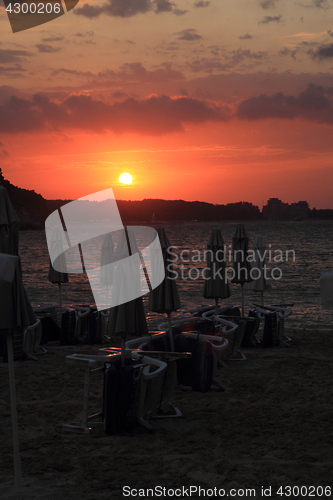 Image of bulgarian sea sunset