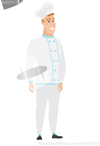 Image of Young caucasian confident chef cook.