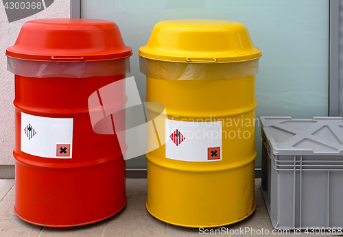 Image of Hazardous waste barrels