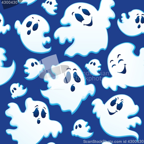 Image of Seamless background with ghosts 3