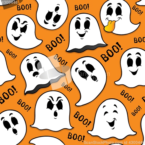 Image of Seamless background with ghosts 4