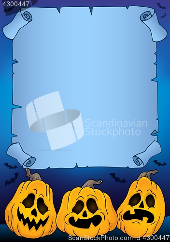 Image of Parchment with Halloween pumpkins 4