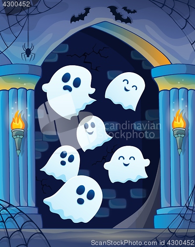 Image of Ghosts in haunted castle theme 4