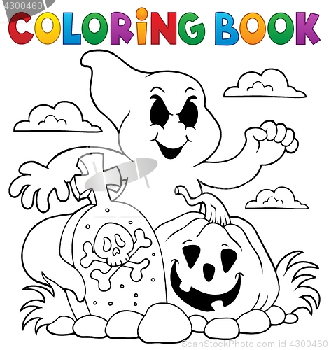 Image of Coloring book ghost subject