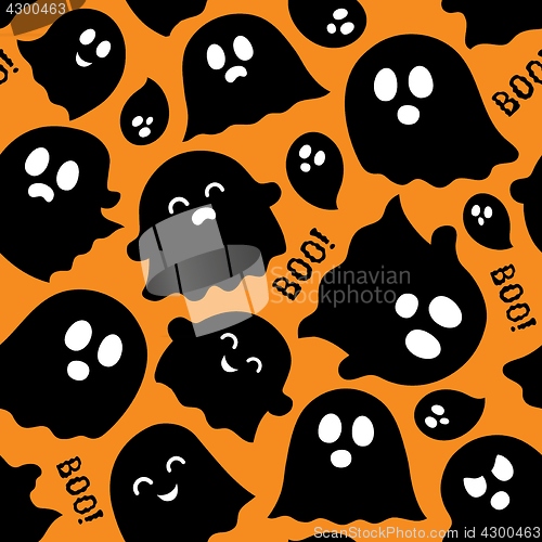 Image of Seamless background with ghosts 5