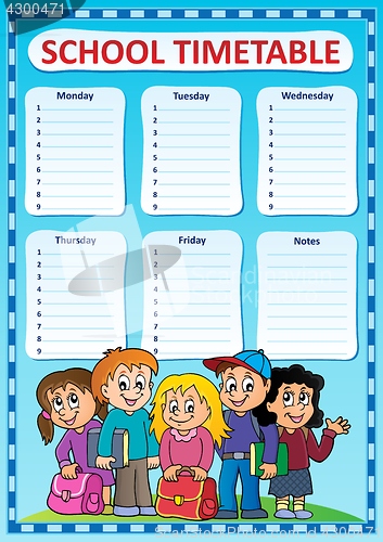 Image of Weekly school timetable design 3