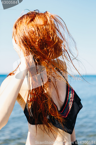 Image of Sensual girl in swimsuit