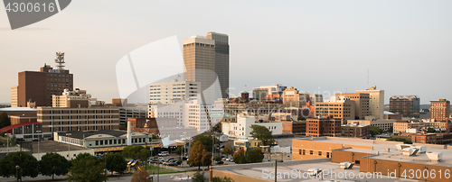 Image of Panoramic View Downtown Omaha Nebraska City Skyline