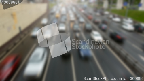 Image of Blurred image of traffic jams