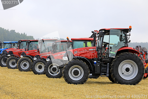 Image of Case IH Agricultural Tractors in a Row