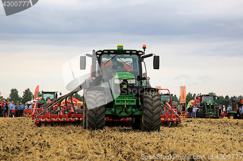 Image of Work with John Deere Tractor and Vaderstad Seed Drill 