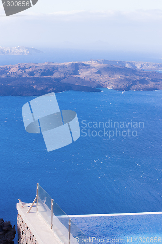 Image of Aegean sea view with Volcanic nature, Greece, Santorini