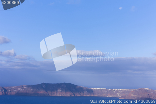 Image of Aegean sea view with Volcanic nature, Greece, Santorini