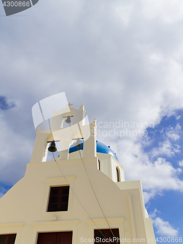 Image of Greek orthodox church in Oia village on Santorini