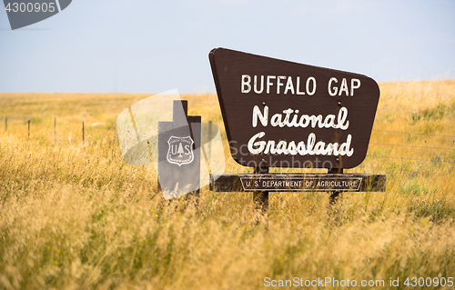 Image of Buffalo Gap Forest Grassland Roadside Monument Sign South Dakota