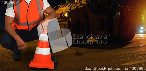 Image of repairing the road