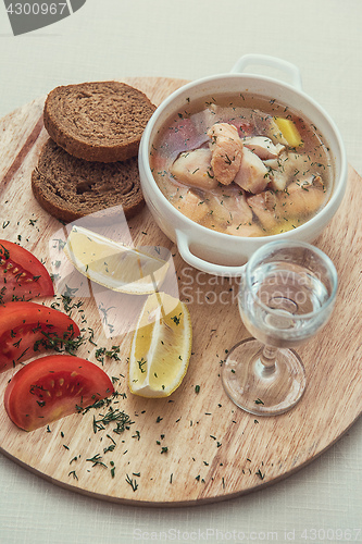 Image of Russian traditional fish soup