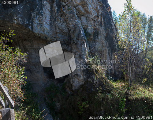 Image of Denisova caves in Altai