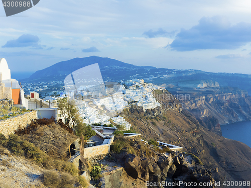 Image of Aegean sea view with Volcanic nature, Greece, Santorini