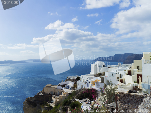 Image of Aegean sea view with Volcanic nature, Greece, Santorini