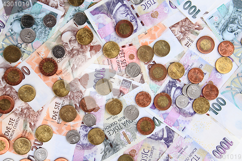 Image of czech money texture 