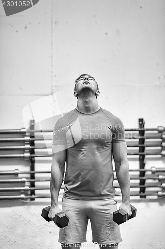 Image of weight training fitness man