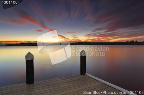 Image of Serene sunset at Kikatinalong jetty Australia