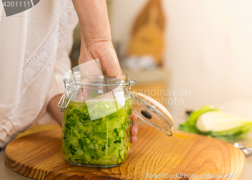 Image of Jars of kimchi