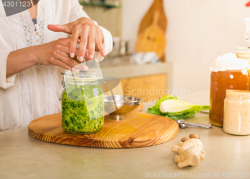 Image of Jars of kimchi