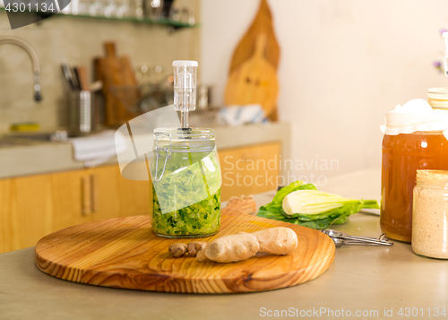 Image of Jars of kimchi