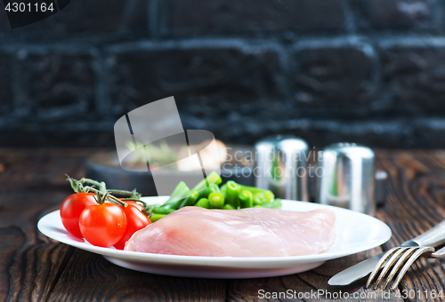 Image of chicken fillet with vegetables