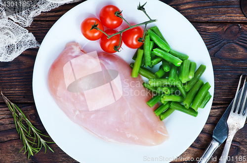Image of chicken fillet with vegetables