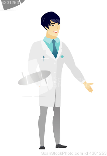 Image of Asian doctor with hand in his pocket.