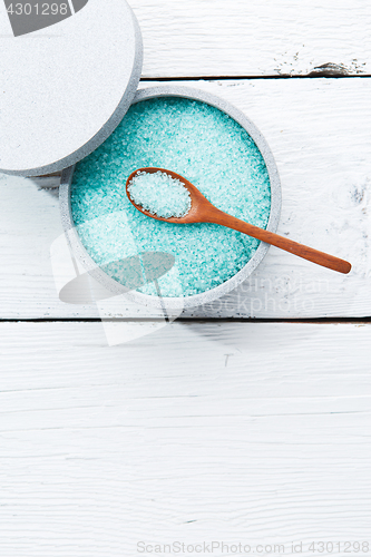 Image of Jar of blue sea salt