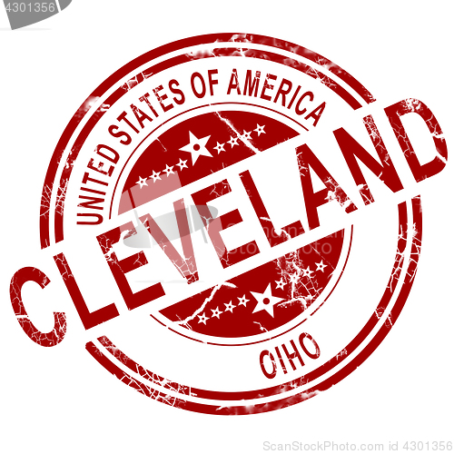 Image of Cleveland Ohio stamp with white background